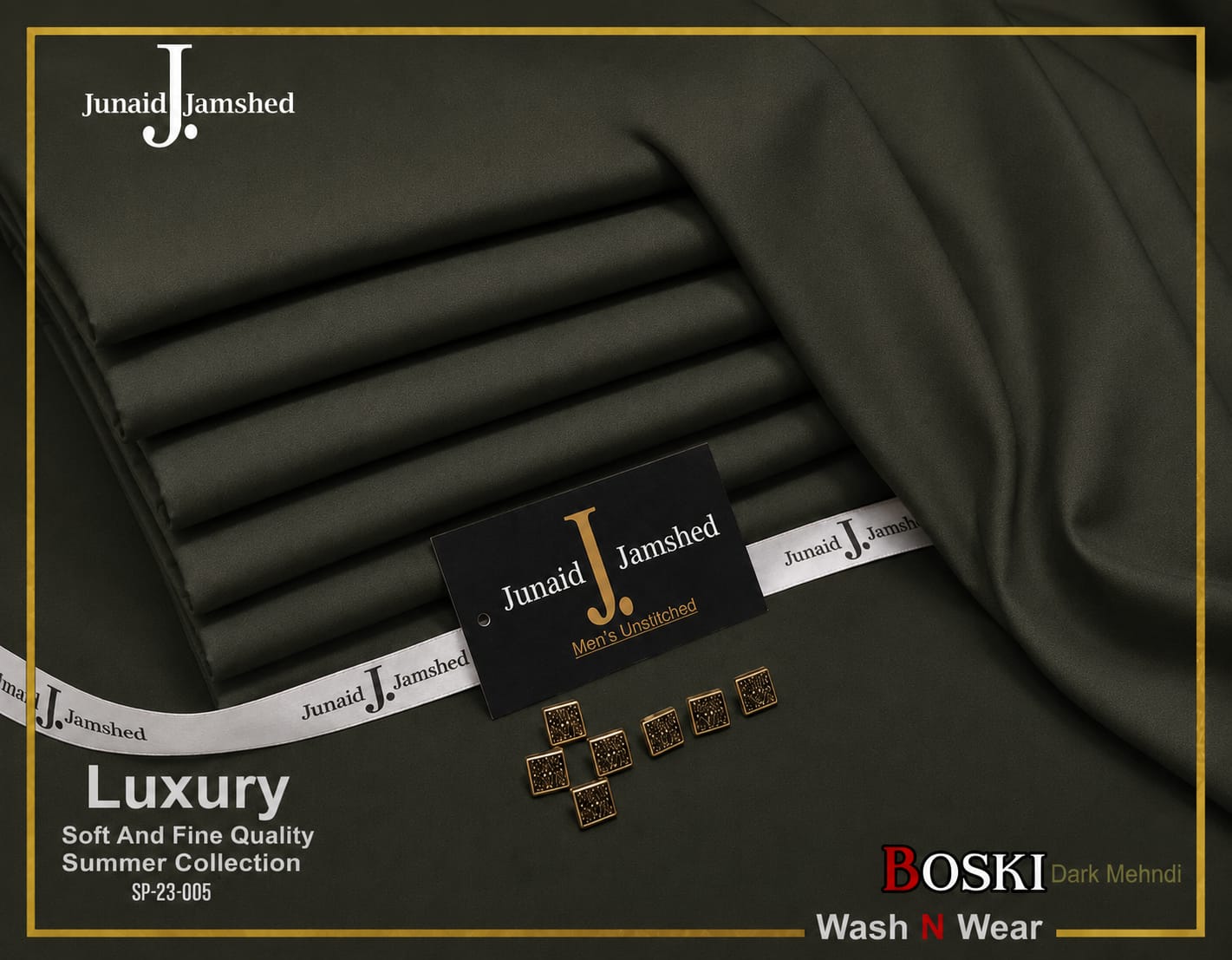 Premium J. Wash & Wear Boski | Boski Dark Mehandi