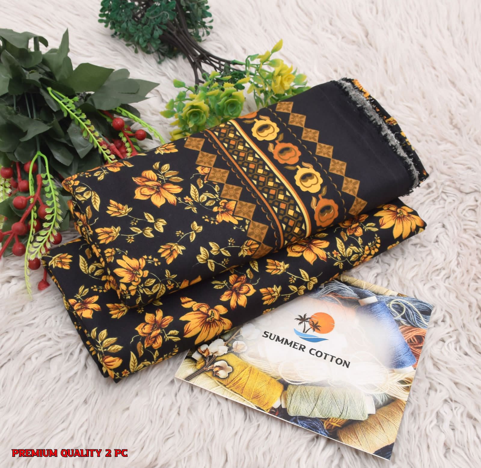 Women's Floral Print 2 Piece Summer Suit – Digital Printed Micro Polo Cotton | 004
