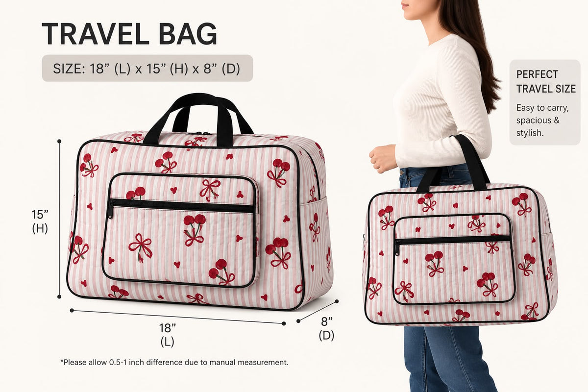 🧳 Premium Cotton Quilted Travel Bag