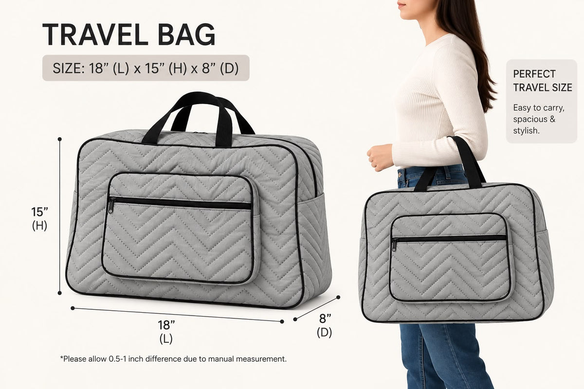 🧳 Premium Cotton Quilted Travel Bag