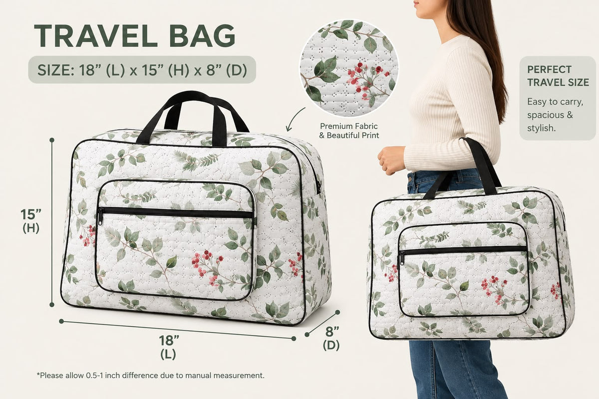 🧳 Premium Cotton Quilted Travel Bag